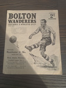 Bolton Wanderers Res V Manchester United Res 19/8/1950 Central League for sale on Ebay