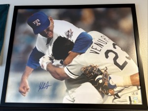 NOLAN RYAN RANGERS FIGHT SIGNED AUTOGRAPHED 16X20 PHOTO FRAMED BAS BECKETT COA  for sale on Ebay