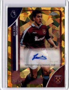 Joe Cole /50 Auto - West Ham - 2026 Topps Sapphire Premier League for sale on Ebay