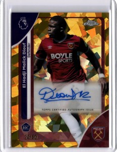El Hadji Malick Diouf RC /50 Auto -West Ham- 2026 Topps Sapphire Premier League for sale on Ebay