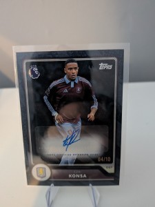 New Ezri Konsa Topps Premier League Flagship 26/27 Aston Villa /10 Auto Rare for sale on Ebay