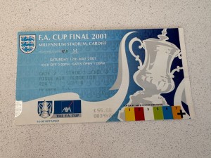 2001 FA Cup Final Match Ticket Arsenal v Liverpool RARE for sale on Ebay