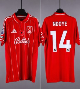 MATCH WORN NOTTINGHAM FOREST SHIRT SIGNED-DAN NDOYE for sale on Ebay