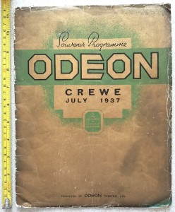 Odeon Cinema Crewe. Opening Souvenir Programme, July 1937. 24 pages. Facts, pics for sale on Ebay