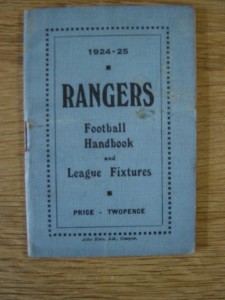 1924/25 GLASGOW RANGERS HANDBOOK for sale on Ebay