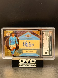 Phil Foden Auto Holocene 1/1 2023-24 Daka Manchester City Holocene CGC 10 for sale on Ebay