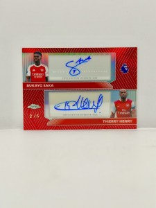 2026 Topps Premier League Chrome Thierry Henry Bukayo Saka Dual Auto /5 Arsenal for sale on Ebay