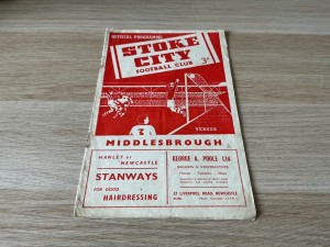 Stoke City v Middlesbrough 1954/55 Division 2 - 1st January 1955 for sale on Ebay