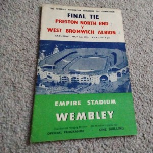 Preston North End v West Brom FA Cup Final Football Programme  1/5/1954. for sale on Ebay