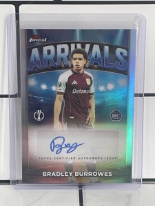 Topps Finest Arrivals Bradley Burrowes Base Auto - Rookie - Aston Villa for sale on Ebay