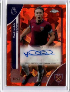 Mark Noble /25 Auto - West Ham - 2026 Topps Sapphire Premier League for sale on Ebay