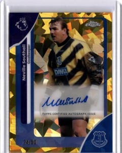 Neville Southall /50 Auto - Everton - 2026 Topps Sapphire Premier League for sale on Ebay