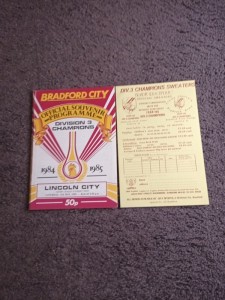 Bradford City v Lincoln City 1984/85 Division 3 football programme Fire disaster for sale on Ebay