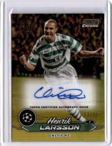 Henrik Larsson /50 Auto Members Only - Celtic - 2023-24 Topps Stadium Club for sale on Ebay