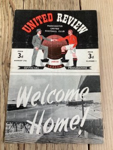 27 August 1949 Manchester United v West Bromwich Albion WBA for sale on Ebay