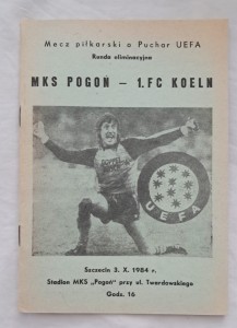 1984/85 UEFA Cup 1st Round - MKS POGON v. 1. FC KOLN/COLOGNE for sale on Ebay