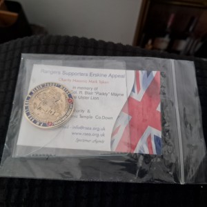 RARE Rangers Supporters Erskine Appeal (RSEA)  Paddy Mayne Masonic Penny for sale on Ebay