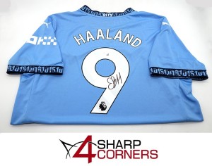 SIGNED AUTOGRAPHED ERLING HAALAND MANCHESTER CITY JERSEY BECKETT WITNESSSED for sale on Ebay