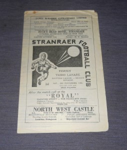 Rare Football Programme Stranraer v Third Lanark  1966 Last Season for sale on Ebay