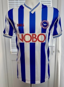 Brighton & Hove Albion Matchworn Football Shirt 1988 Top Vintage Spall kit for sale on Ebay