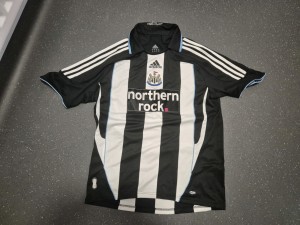 Newcastle United Shirt Mens Medium Black Home 2007 2009 Adidas Northern Rock for sale on Ebay