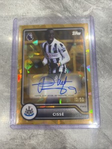 Papiss Cisse Auto 12/50 Newcastle Topps Flagship for sale on Ebay