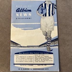 West Bromwich Albion v Birmingham City 27/8/58 Vol 50 No 2 for sale on Ebay