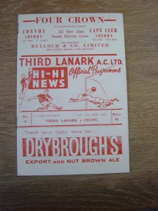 1960/61 THIRD LANARK v CELTIC for sale on Ebay