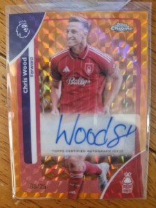 Topps Chrome Premier League Chris Wood Nottingham Forest Auto Orange OA-CW 08/25 for sale on Ebay