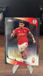 Topps Chrome UCC 2025/26 Morgan Gibbs White Black /10 Nottingham Forest for sale on Ebay
