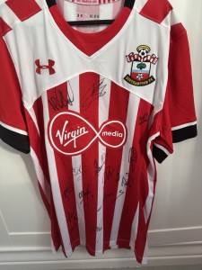 Under Armour Southampton FC Home Football Shirt Red Size M Short Sleeve Signed for sale on Ebay