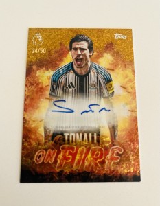 Topps Flagship 2026/27 Tonali On Fire Auto 24/50 Newcastle Signed Autograph for sale on Ebay