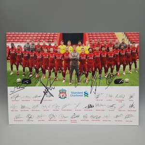 Liverpool FC 2018/19 Squad Team Photo Multi Signed Autographs Unverified for sale on Ebay