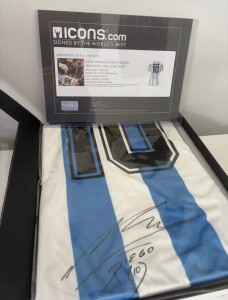 Diego Maradona Signed Argentina Shirt ICONS for sale on Ebay