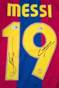 Lionel Messi & Lamine Yamal Duel Signed Barcelona Beckett Witness Jersey Shirt for sale on Ebay