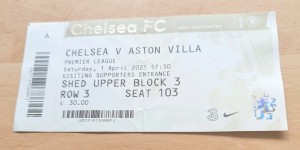 Chelsea v Aston Villa 2022/23 TICKET for sale on Ebay