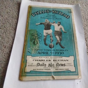 Rare England v Scotland Football Programme  5/4/1930. for sale on Ebay