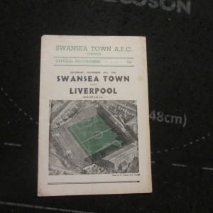 Swansea v Liverpool Div 2 1956/7 for sale on Ebay