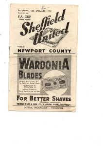 Sheffield United v Newport County 1951 - 1952 FA Cup for sale on Ebay