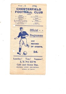 Chesterfield v Newport County 1946 - 1947 for sale on Ebay