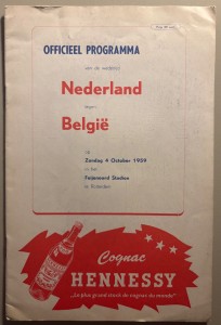 1959 Netherlands Holland v Belgium Friendly International for sale on Ebay