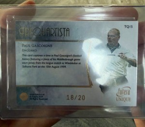 Futera Unique Trequartista Paul Gascoigne TQ15 England Middlesbrough 18/20 for sale on Ebay