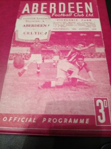 Very Rare Aberdeen V Celtic 18th August, 1948 for sale on Ebay