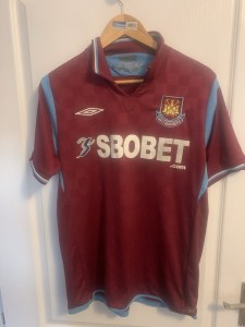 West Ham United Home Football Shirt 2009/10 Adults Large Umbro for sale on Ebay