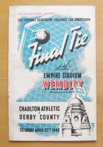1946 FA Cup Final CHARLTON ATHLETIC v DERBY COUNTY No Back Page for sale on Ebay