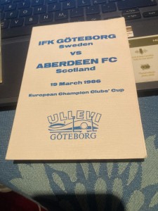 Programme IFK Göteborg v Aberdeen FC 19/3 1986 European Cup Quarter Final for sale on Ebay