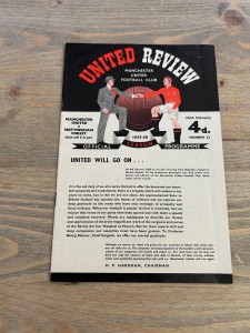 Manchester United v Nottingham Forest 1957-58. First league game after Munich for sale on Ebay