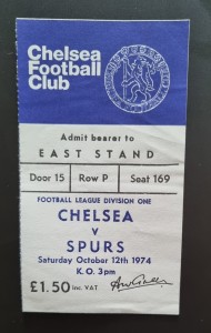 Chelsea v Tottenham/Spurs 1974/75 ticket for sale on Ebay