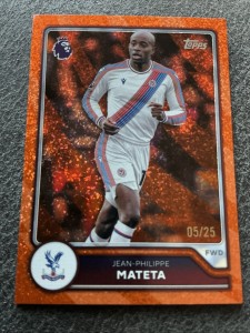Topps Premier League Flagship 2026/27 Mateta Crystal Palace Orange Sparkle /25 for sale on Ebay