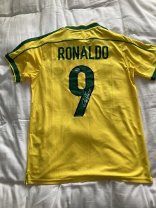 Brazil Ronaldo Signed Football Shirt Autographed Beckett authentication for sale on Ebay